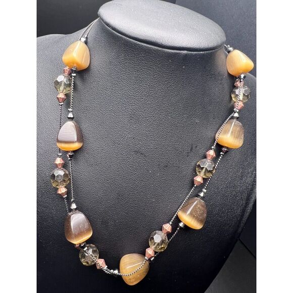 Lia Sophia Two-strand Station Necklace - Picture 4 of 6